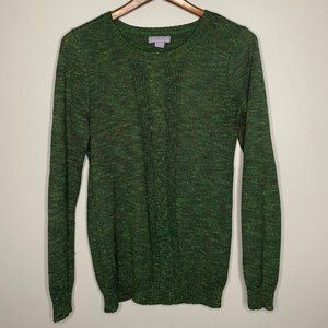 Laura Scott Green Knit Sweater, Size M
